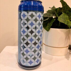 Cool Gear 16oz Can Travel Mug with Straw Radial Star Graphic NWOT Plastic